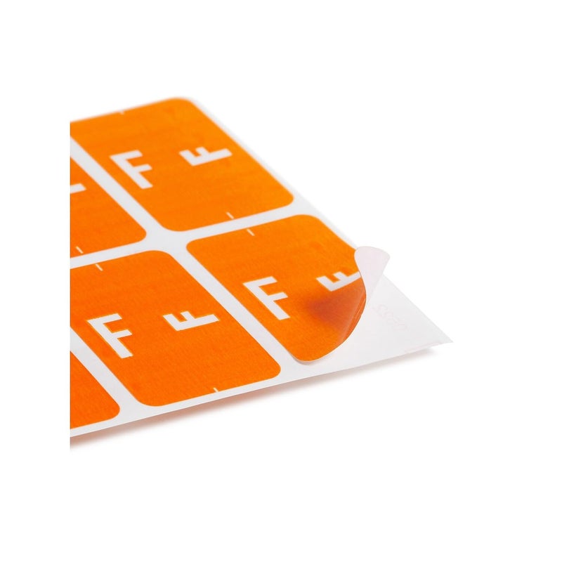 Smead AlphaZ ACCS Color-Coded Alphabetic Label, F, Orange, 100 Labels per Pack (67176) - Image 4